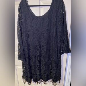 ING + Black Lace Plus size Dress, 3x